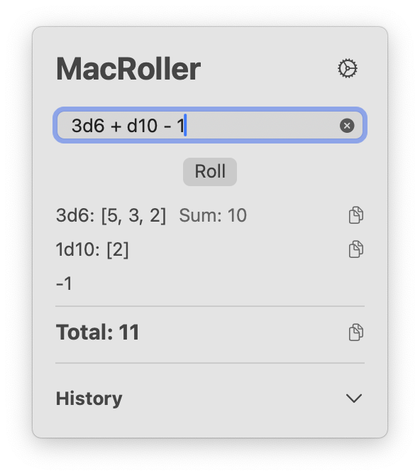 MacRoller Screenshot